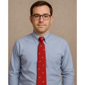 Vintage‎ Cervantes Walt Disney Mickey Mouse Red Holiday Tie – Made in USA